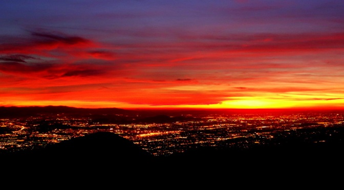 Sunset over San Bernardino