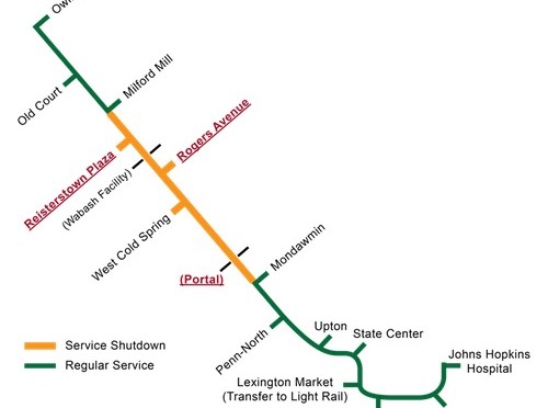 Maryland transit agency to partially close Baltimore subway for rail updates